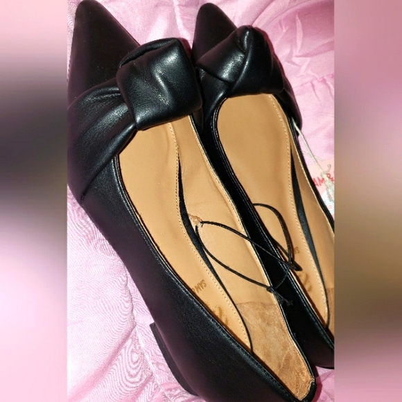 SAM AND LIBBY LAURENA KNOTTED FLATS BLACK SIZE 7 1/2 - Picture 2 of 3
